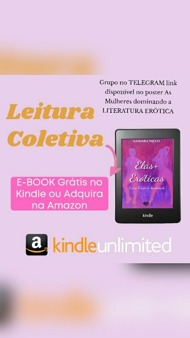 Grupo no TELEGRAM link disponível no poster As Mulheres dominando a LITERATURA ERÓTICA